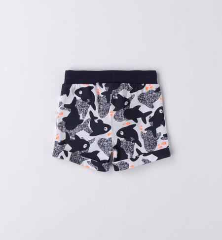 Short neonato squali BIANCO-NAVY-6V42