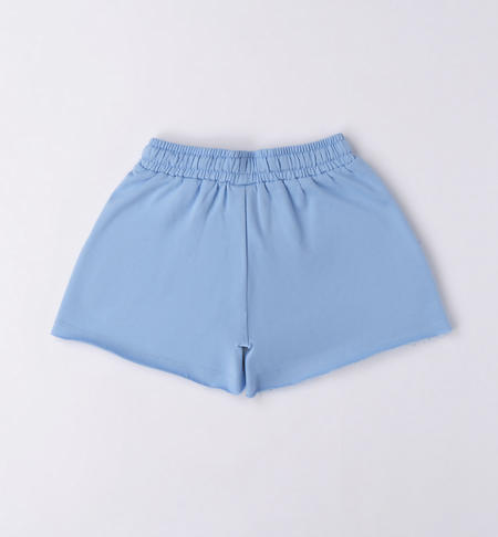 iDO jersey fleece shorts for girls from 8 to 16 years AZZURRO-3624