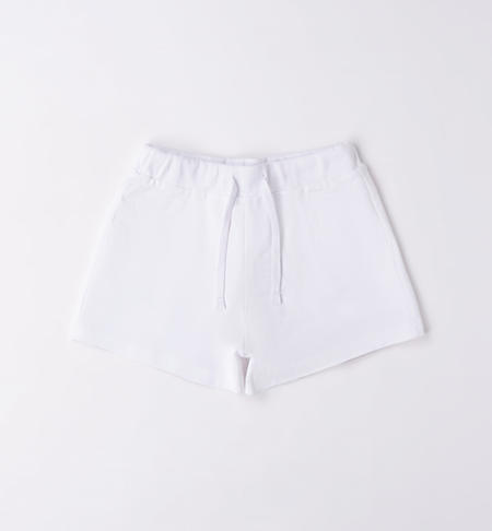 Shorts 100% cotone ragazza da 8 a 16 anni iDO BIANCO-0113