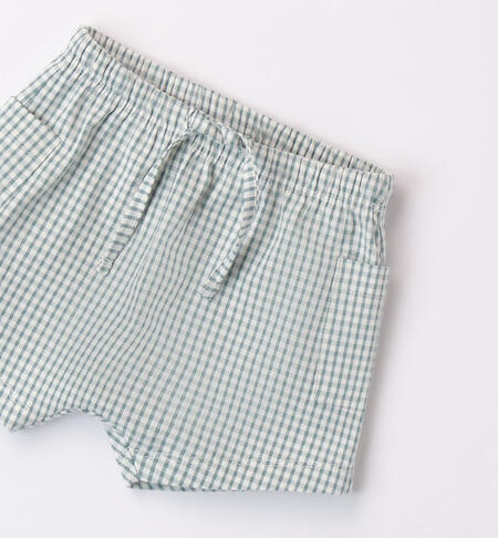 Shorts a quadri per bimbo GREEN-4223