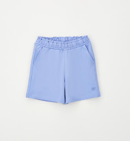 Girls' 100% cotton shorts LIGHT BLUE-3623