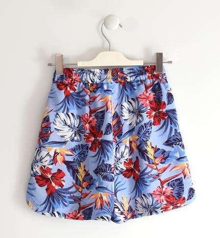 iDO 100% viscose various patterns short trousers for children from 8 to 16 years old AZZURRO-CORALLO-6TL1