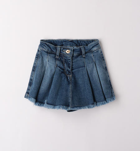Shorts jeans bambina BLU