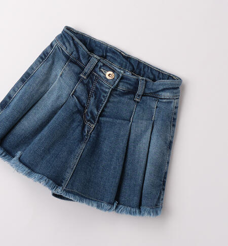 Shorts jeans bambina STONE WASHED CHIARO-7400
