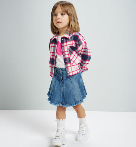 Shorts jeans bambina BLU