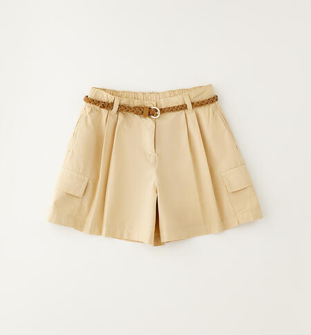 Girls' shorts BEIGE-0743