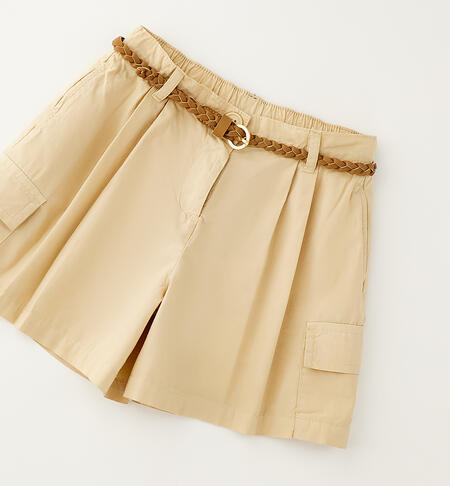 Girls' shorts BEIGE-0743