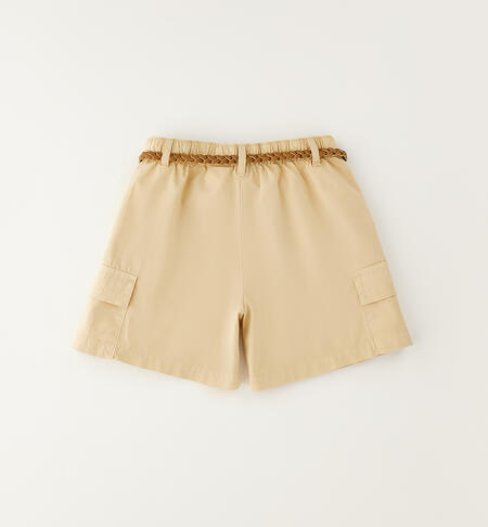 Girls' shorts BEIGE-0743