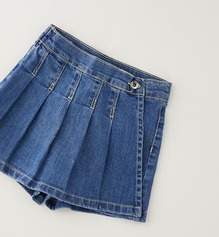 Shorts per bambina STONE WASHED CHIARO-7400