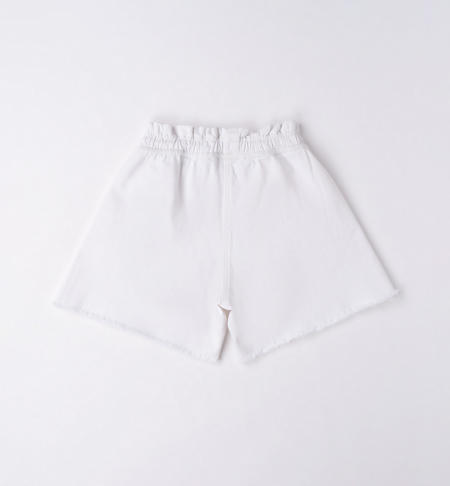 iDO wide shorts for girls from 8 to 16 years BIANCO-0113