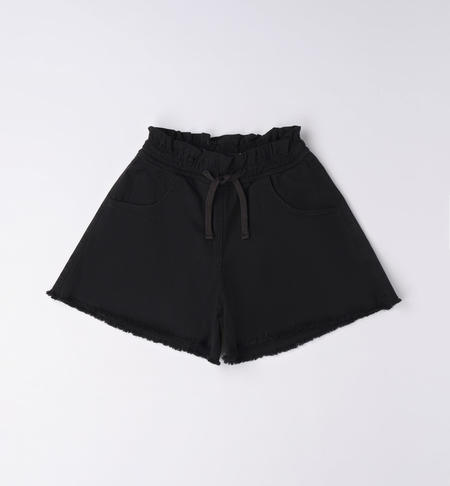 iDO wide shorts for girls from 8 to 16 years NERO-0658