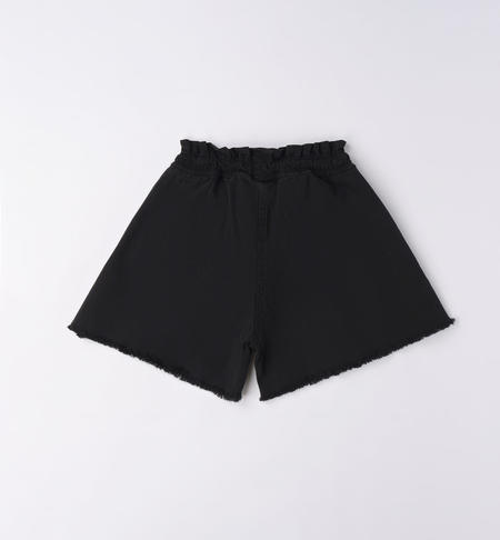 iDO wide shorts for girls from 8 to 16 years NERO-0658