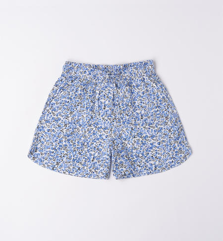 iDO shorts for girls in various patterns from 8 to 16 years old BIANCO-AZZURRO-6VP5