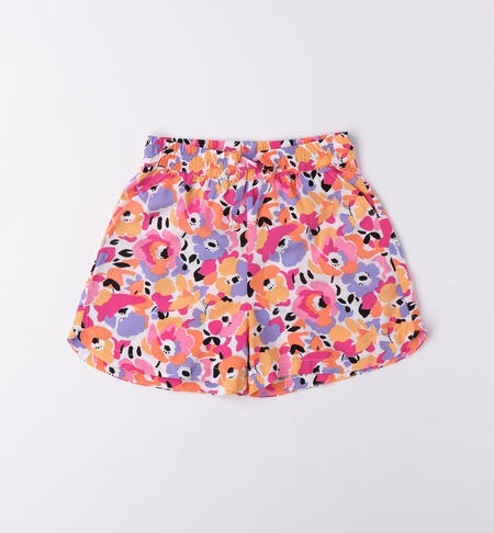 iDO shorts for girls in various patterns from 8 to 16 years old BIANCO-MULTICOLOR-6VP6