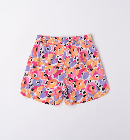 iDO shorts for girls in various patterns from 8 to 16 years old BIANCO-MULTICOLOR-6VP6