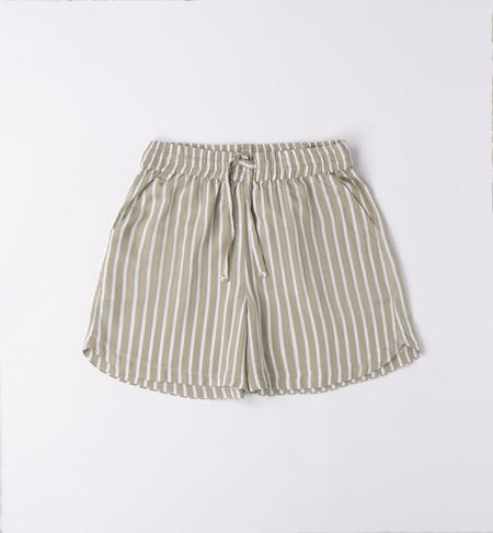 Shorts ragazza fantasie varie da 8 a 16 anni iDO VERDE-BIANCO-6VN3