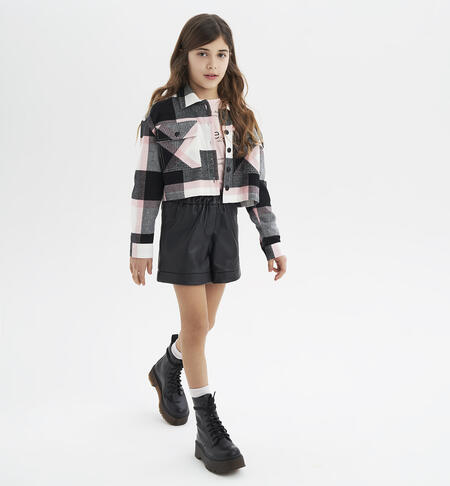 iDO black shorts for girls from 8 to 16 years NERO-0658