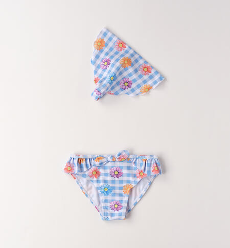 Slip e bandana mare bambina AZZURRO