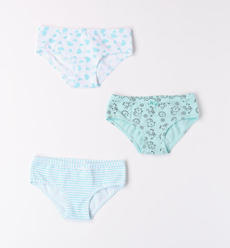 Girl's patterned knickers WHITE