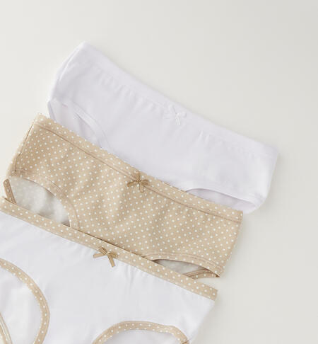 Slip per ragazza BIANCO-BEIGE-6CFY