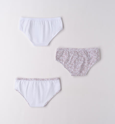 Slip per ragazza BIANCO-CIPRIA-6BTY