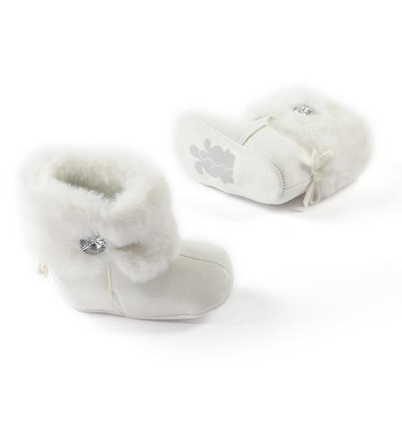 Stivaletti neonata con strass - da 0 a 18 mesi iDO PANNA-0112