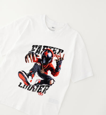 T-shirt 100% cotone bambino BIANCO-0113