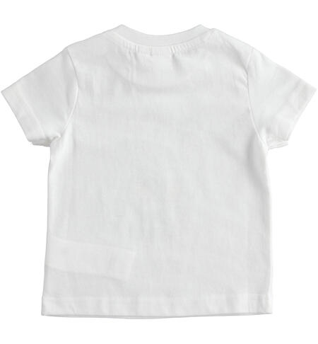 100% cotton T-shirt with nice print for baby boy 0 to 18 months iDO BIANCO-BLU-8020