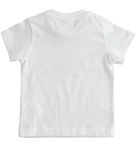 100% cotton T-shirt with nice print for baby boy 0 to 18 months iDO BIANCO-ROSSO-8025