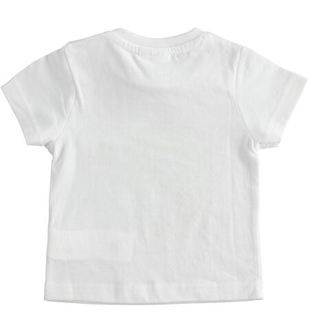 100% cotton T-shirt with nice print for baby boy 0 to 18 months iDO BIANCO-VERDE ACIDO-8121