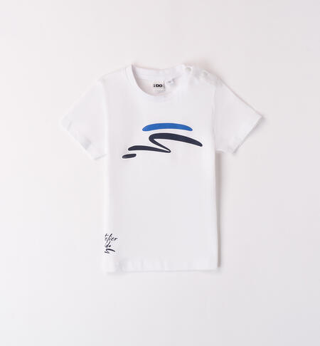 Boys' 100% cotton T-shirt WHITE