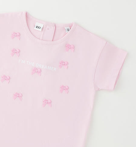 T-shirt bambina 100% cotone ROSA-2411