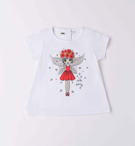 iDO T-shirt for girls in a variety of colours from 9 months to 8 years BIANCO-0113