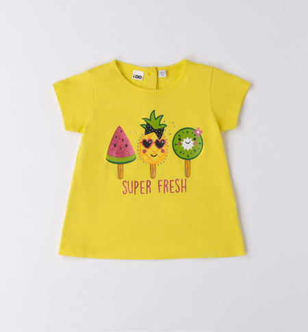 iDO T-shirt for girls in a variety of colours from 9 months to 8 years GIALLO-1434