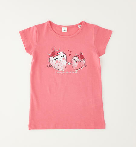 T-shirt bambina con stampa ROSA-2325