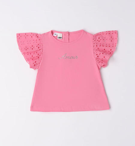 iDO girl's T-shirt with rhinestones from 9 months to 8 years ROSA-2424