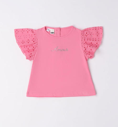 T-shirt bambina con strass da 9 mesi a 8 anni iDO ROSA-2424