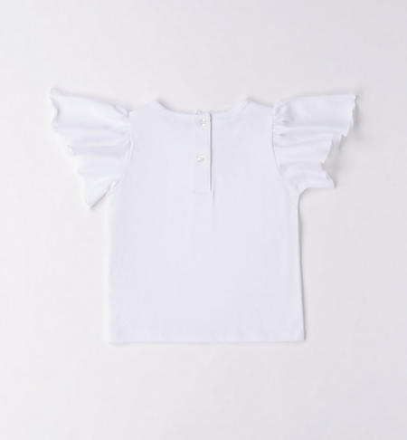 iDO rhinestone heart T-shirt for girls from 9 months to 8 years BIANCO-0113