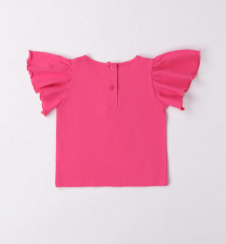 T-shirt bambina cuore strass da 9 mesi a 8 anni iDO FUXIA-2437