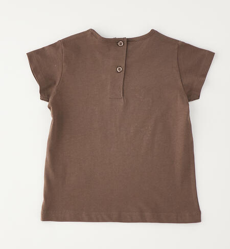 T-shirt bambina iDO in cotone MARRONE SCURO-0871