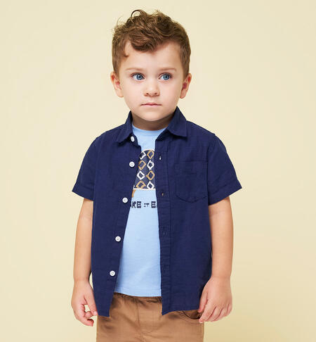 100% cotton children's T-shirt AZZURRO-3814