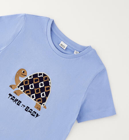 100% cotton children's T-shirt AZZURRO-3814