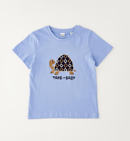100% cotton children's T-shirt AZZURRO-3814