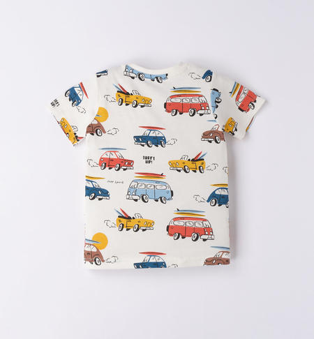T-shirt bambino colorate macchinine da 9 mesi a 8 anni iDO PANNA-BLU-6VA8