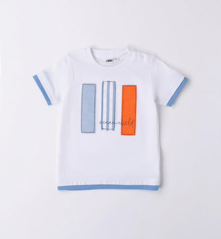T-shirt bambino con applicazioni da 9 mesi a 8 anni iDO BIANCO-0113