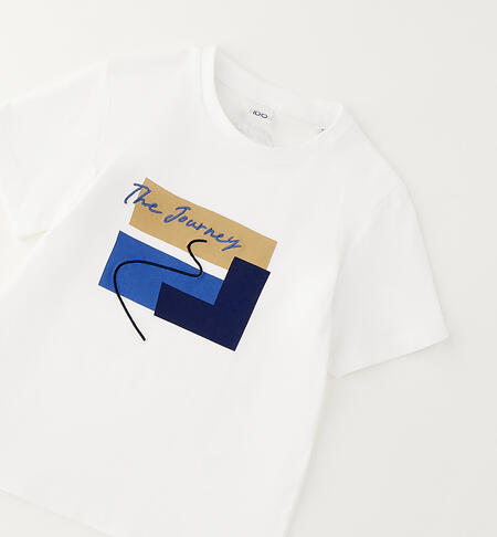 T-shirt bambino con grafica BIANCO-0113