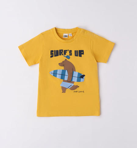 T-shirt bambino con orso da 9 mesi a 8 anni iDO GIALLO-1614
