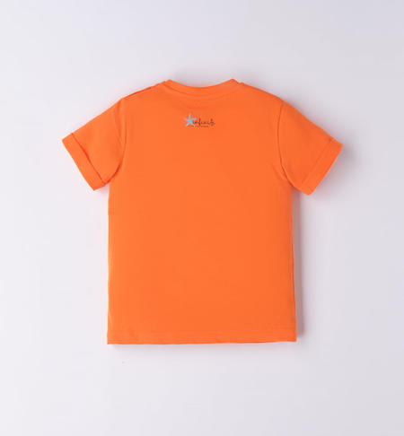 iDO shell print T-shirt for boys from 9 months to 8 years ARANCIONE-1853