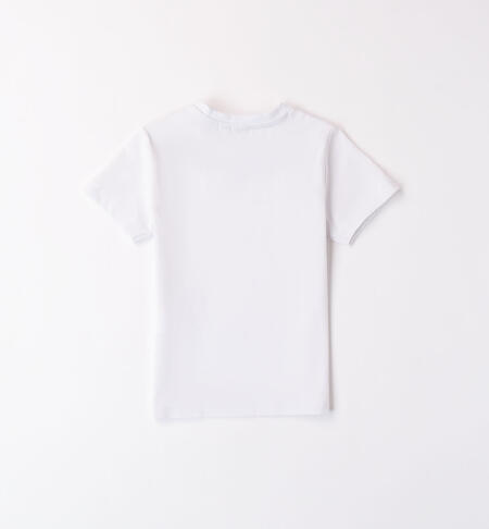 Boys' cotton T-shirt BIANCO-0113