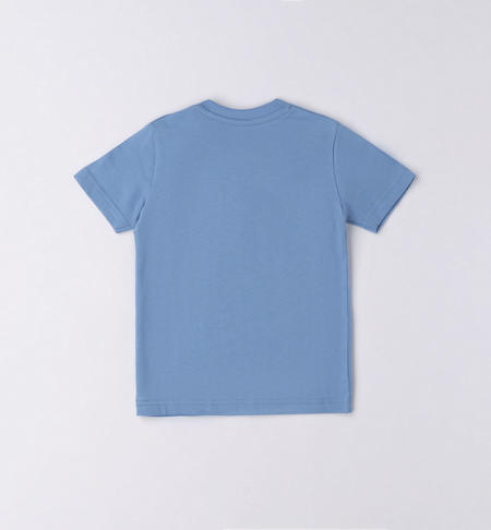 iDO 100% cotton embroidered T-shirt for boys from 9 months to 8 years BLUE-3641